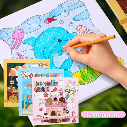 Animal Canvas Painting Book, DIY Coloring Paper Roll for Kids, Childrens Art Supplies, Graffiti Paper Cuttings, Painting