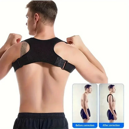 Adjustable Shoulder Brace Straight Holder, Invisible Back Posture Corrector Trainer, Clavicle Support for Adults