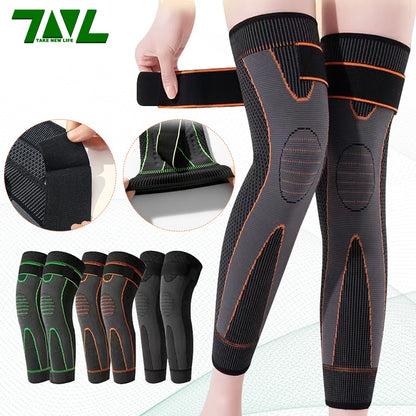 Elastic Nylon Sport Compression Knee Pads, Fitness Knee Support Braces Bandage, for Basketball Running Knees Warm