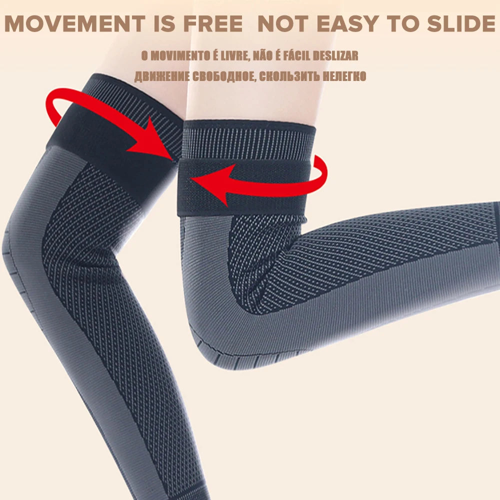 Elastic Nylon Sport Compression Knee Pads Fitness Knee Support Braces Bandage For Basketball Runnin 2