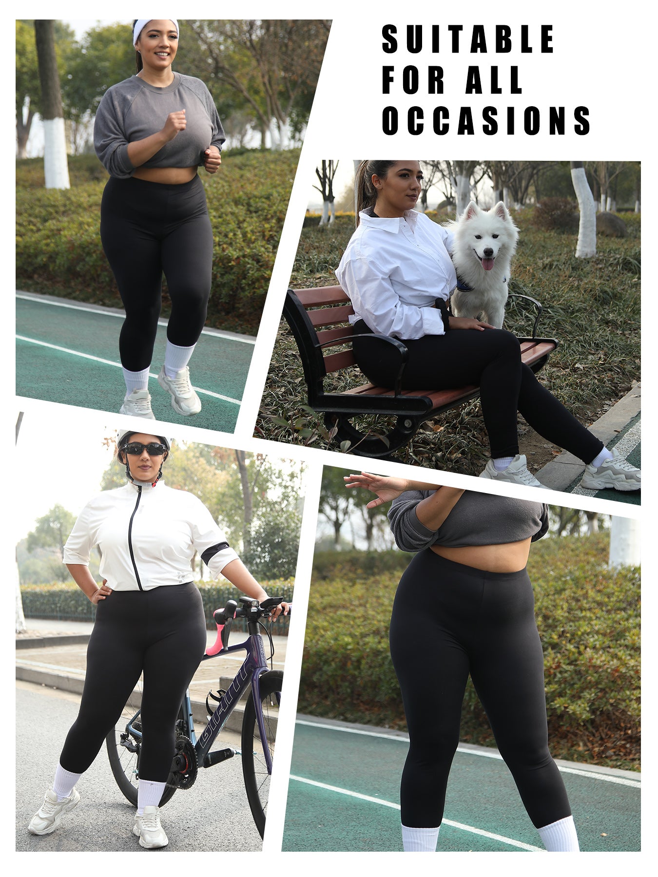 Super Soft Plus Size Leggings, No See Through, High Waist Yoga Running Athletic Workout Pants for Women