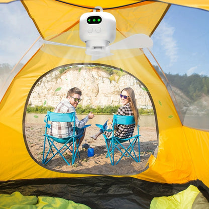 Portable Ceiling Fan 8000mAh Rechargeable Camping Fan With LED Light And Remote Control 4