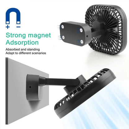 Mini USB Rechargeable Battery Fan With Timer 3 Speed 7 Blade Portable Quiet Fan 3