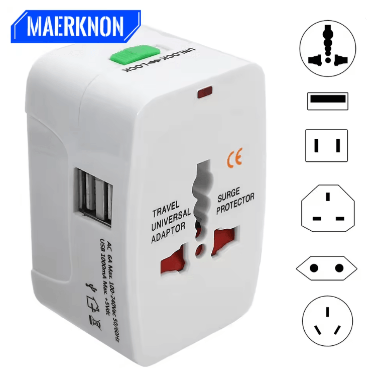 GlobeCharge All-in-One International Plug Adapter