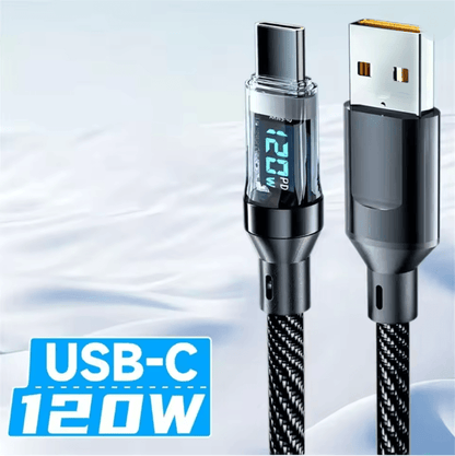 PowerFlow 120W LED Display USBC Fast Charging Cable 4