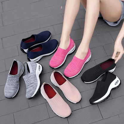 WalkEase Orthopedic Platform Mesh Slip-On Shoes for Women