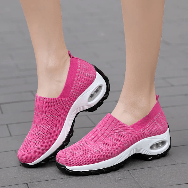 WalkEase Orthopedic Platform Mesh SlipOn Shoes For Women 4