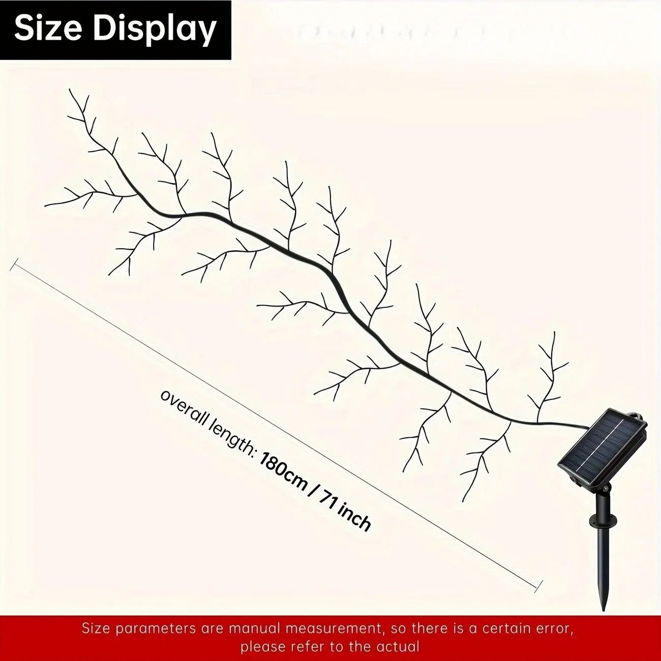 Solar Powered Willow Vine String Lights With 96 LEDs 4