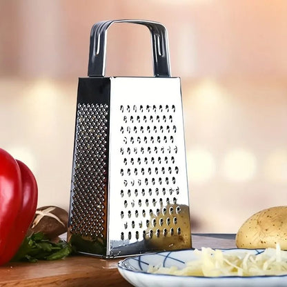 Four-Sided Stainless Steel Box Grater for Kitchen and Cooking