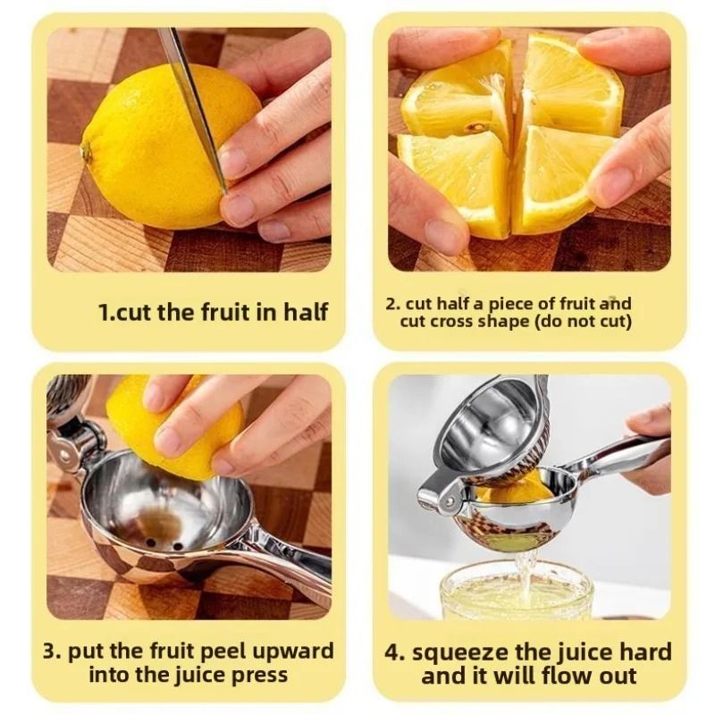 Stainless Steel Hand Juicer  Manual Citrus Press For Lemons Oranges And Fresh Juice 5