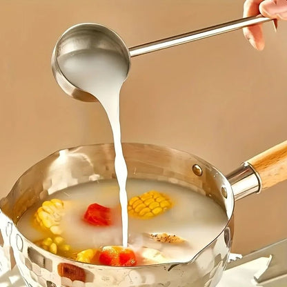 2Piece Stainless Steel Soup Ladle Set  Long Handle Cooking Spoons For Serving And Kitchen Use 2