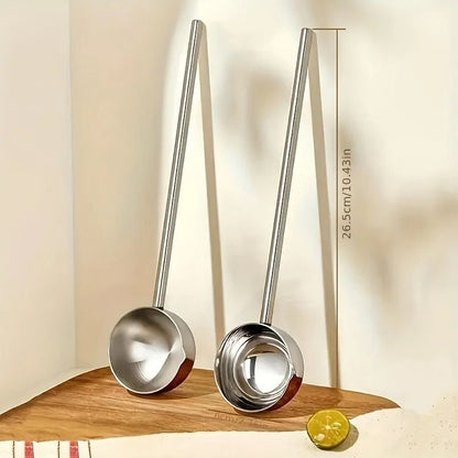 2Piece Stainless Steel Soup Ladle Set  Long Handle Cooking Spoons For Serving And Kitchen Use 6