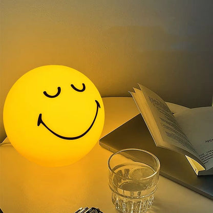 Smiley Sphere USBRechargeable Night Lamp  Squint  Wink Dimmable Atmosphere Light 1