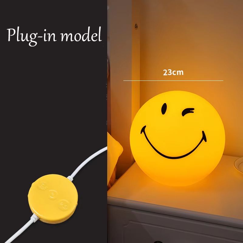 Smiley Sphere USBRechargeable Night Lamp  Squint  Wink Dimmable Atmosphere Light 8