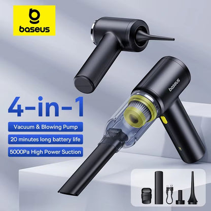 Baseus Wireless Car Vacuum & Blower Gun – Cordless Portable Cleaning Power for Your Vehicle