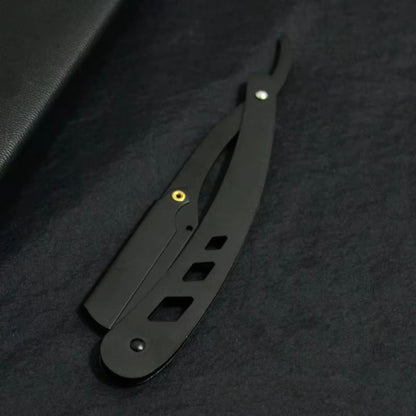 Classic Black Folding Shaving Knife Handle  AntiqueStyle Barber Tool Blade Sold Separately 6