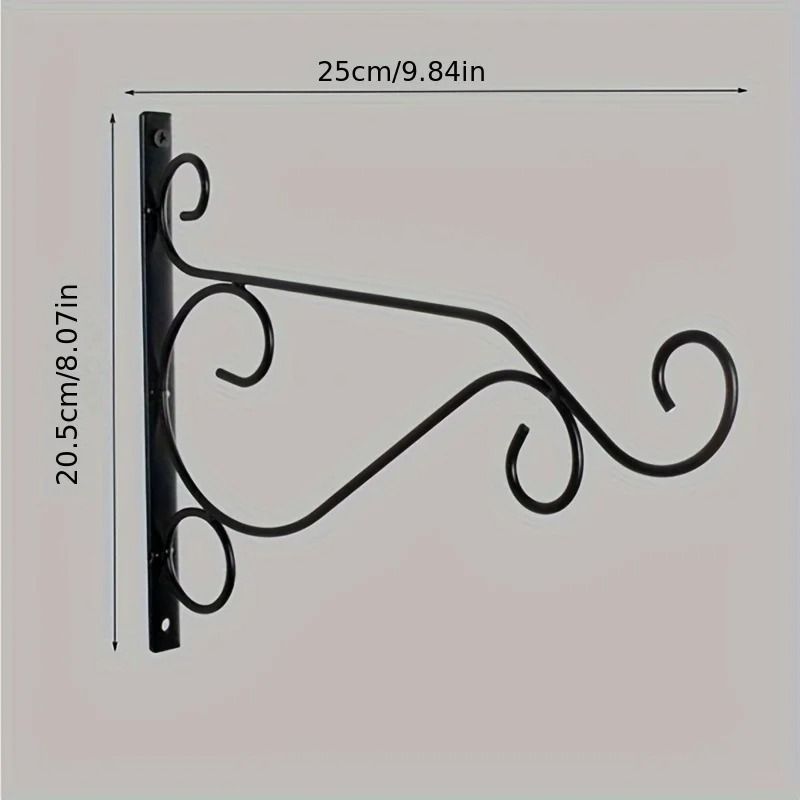 Outdoor Hanging Plant Stand 2 Pack Wall Mounted Iron Hooks For Flower Pots And Garden Decor 3