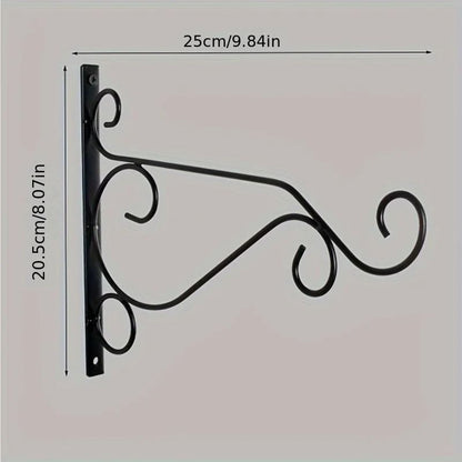 Outdoor Hanging Plant Stand 2 Pack Wall Mounted Iron Hooks For Flower Pots And Garden Decor 3