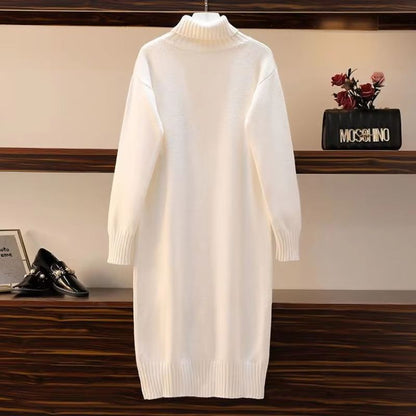 Cozy CollegeStyle HighNeck Thick Knit Pullover  Warm LongSleeve Solid Sweater For Autumn  Winter 2