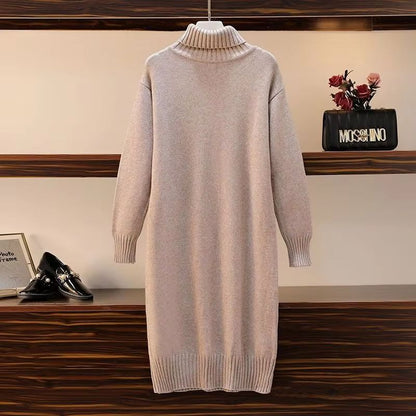 Cozy CollegeStyle HighNeck Thick Knit Pullover  Warm LongSleeve Solid Sweater For Autumn  Winter 6