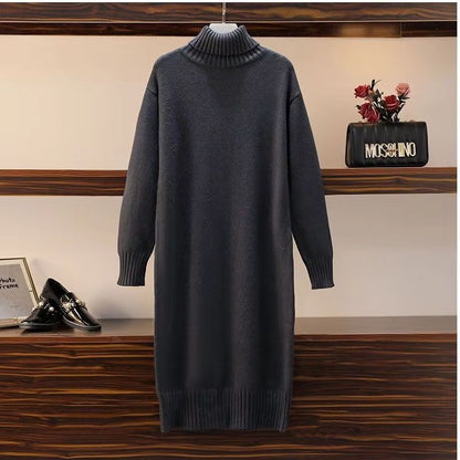 Cozy CollegeStyle HighNeck Thick Knit Pullover  Warm LongSleeve Solid Sweater For Autumn  Winter 8