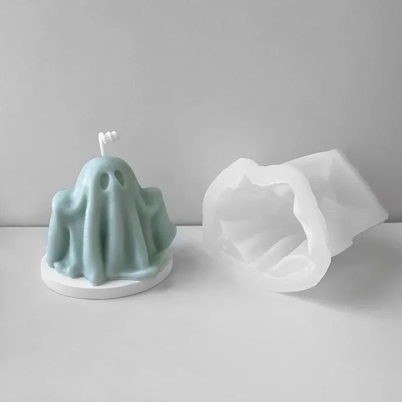 Halloween Ghost Candle Silicone Mold For Wax Resin DIY 4
