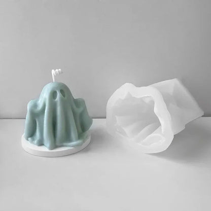 Halloween Ghost Candle Silicone Mold For Wax Resin DIY 4