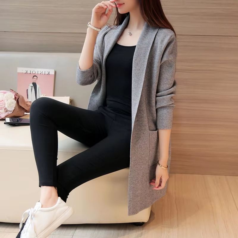 AllMatch Long Pocket Cardigan Sweater  2024 AutumnWinter Knit For Women 3