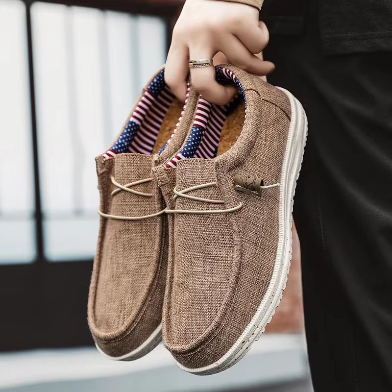 Everyday Comfort Canvas SlipOn Loafers  Mens Casual Moccasins With NonSlip Walking Sole 4