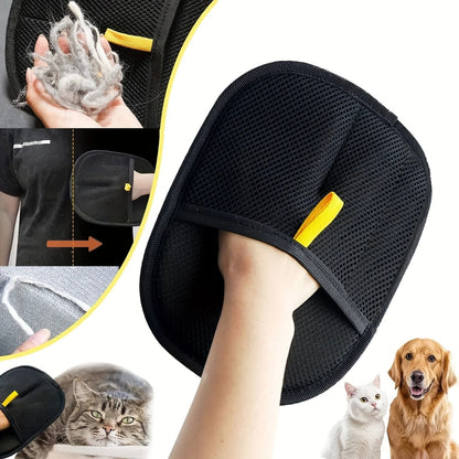 Pet Hair Remover Glove Double Sided Grooming Mitt for Furniture Car Seats and Clothing