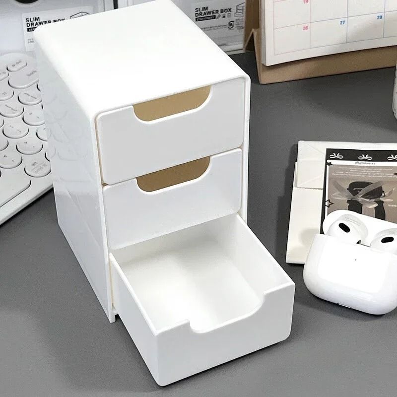 Three Tier Desk Organizer With Drawers For Office Supplies Jewelry And Cosmetics Storage 2