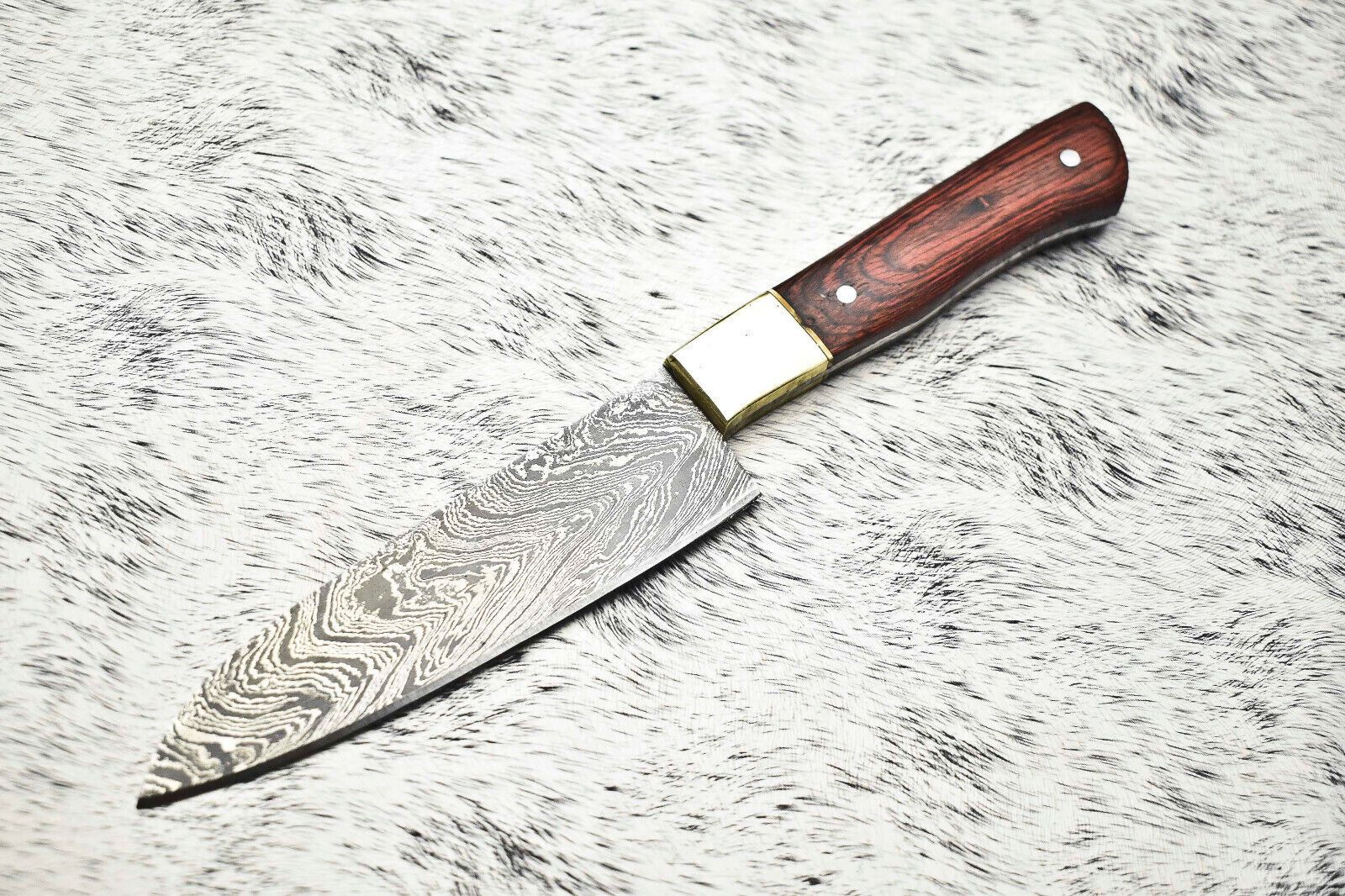10.0" Handmade Damascus Steel Chef Knife | Full Tang Kitchen Knife | Custom Forged 384 Layer Blade