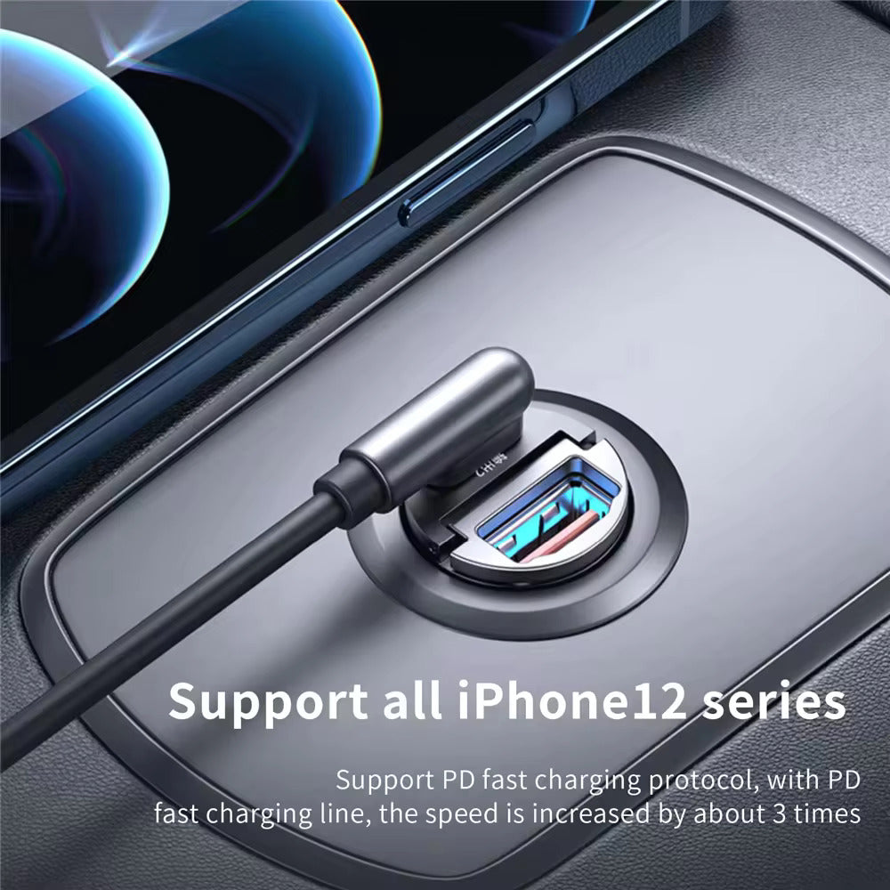 PD Mini Car Charger Dual Port Fast Charging USB Type C Car Adapter 2