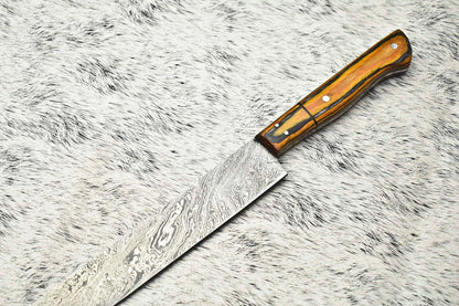 Handmade Damascus Steel Chef Knife  Full Tang Kitchen Knife  384 Layer Forged Blade 1