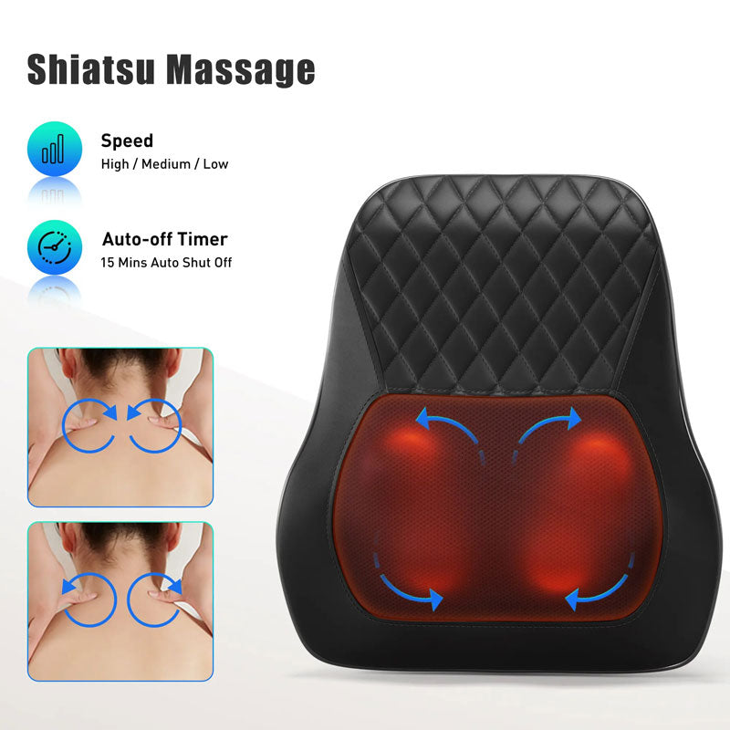 Vibration Heating Massage Machine, Neck Pillow Massager, 3 Speed Adjustment, Relax Shoulder Neck Back Muscle