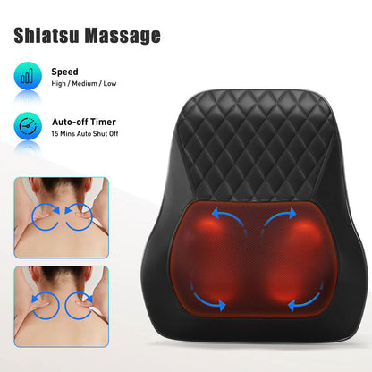 Vibration Heating Massage Machine, Neck Pillow Massager, 3 Speed Adjustment, Relax Shoulder Neck Back Muscle