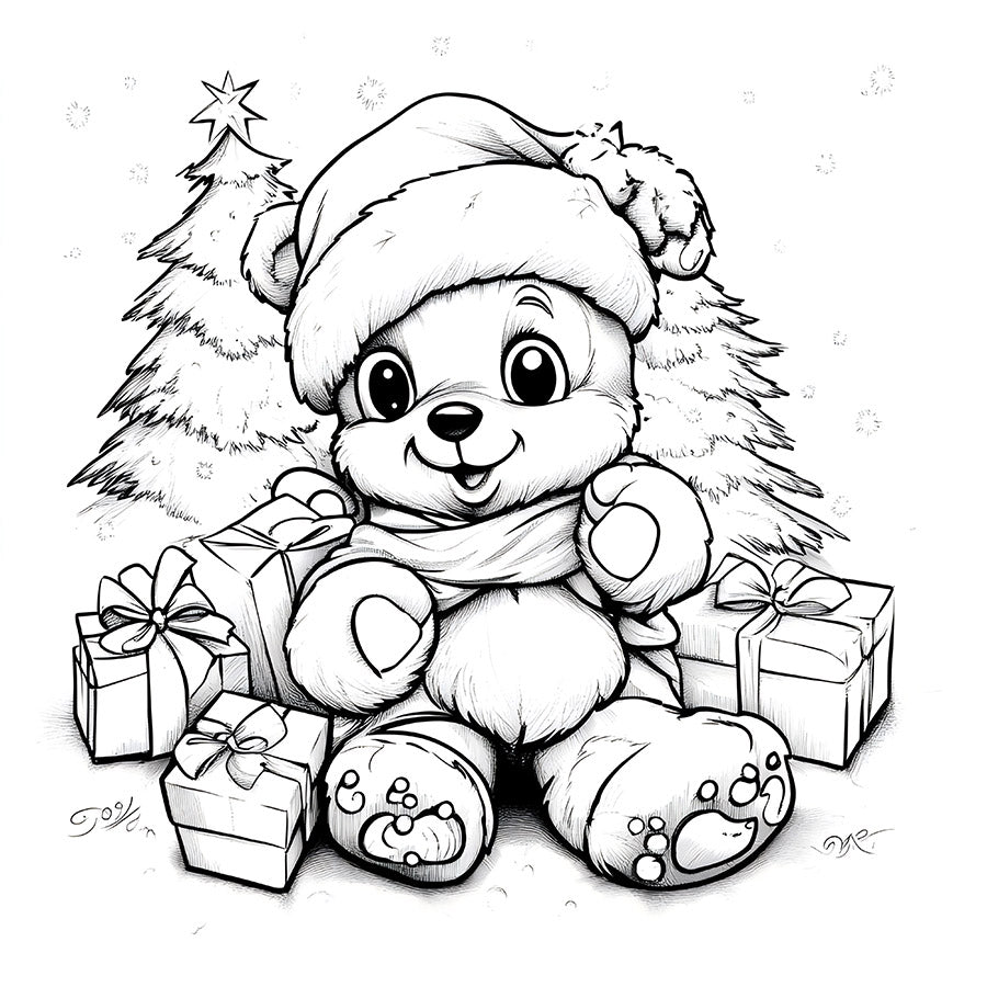 Santa Claus Coloring Book, Adult Christmas Theme Gift For Stress Relief, Graffiti Painting Drawing Book