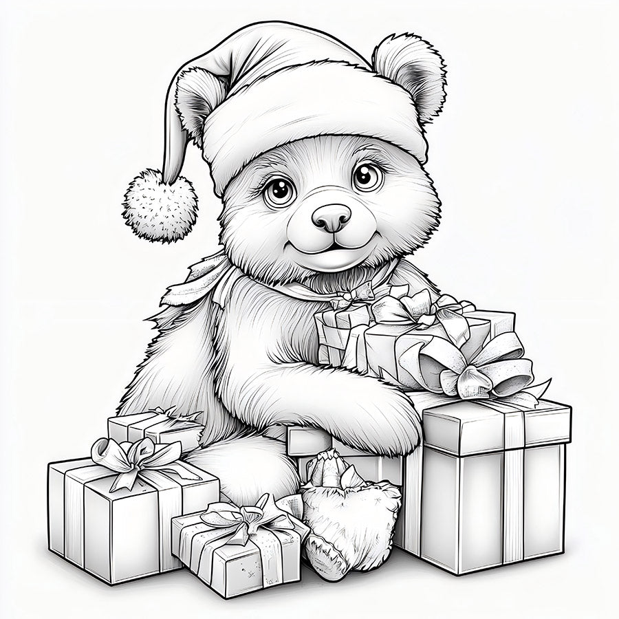 Santa Claus Coloring Book, Adult Christmas Theme Gift For Stress Relief, Graffiti Painting Drawing Book