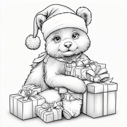 Santa Claus Coloring Book, Adult Christmas Theme Gift For Stress Relief, Graffiti Painting Drawing Book