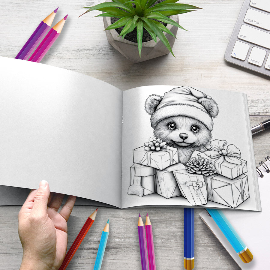 Santa Claus Coloring Book, Adult Christmas Theme Gift For Stress Relief, Graffiti Painting Drawing Book