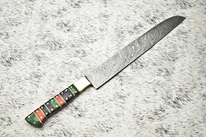 Custom HandForged Damascus Chef Knife  Full Tang Kitchen Knife  1095  15N20 Steel 3