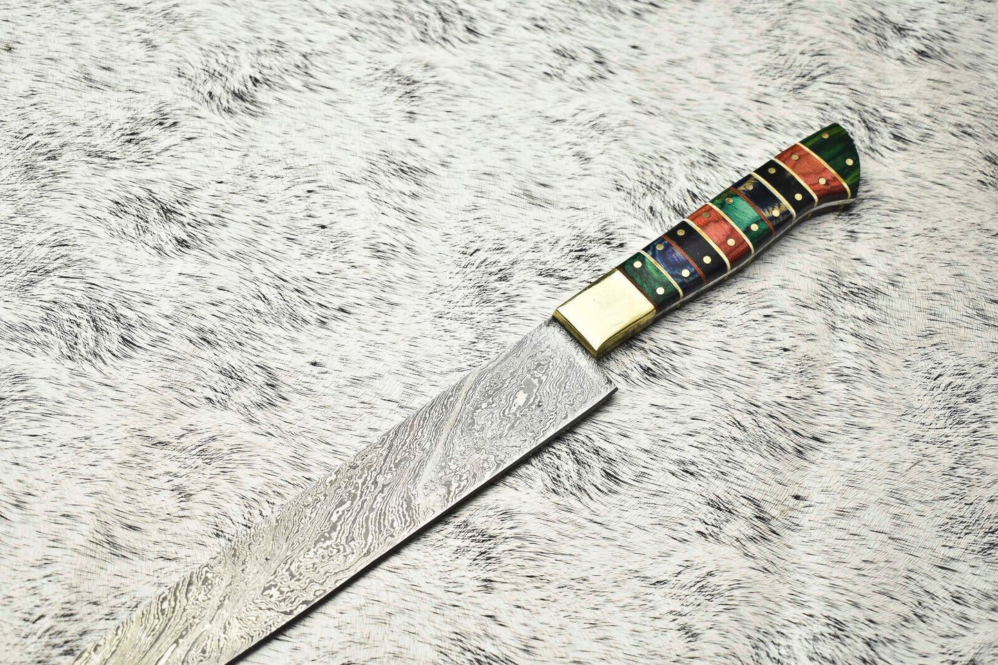Custom HandForged Damascus Chef Knife  Full Tang Kitchen Knife  1095  15N20 Steel 1