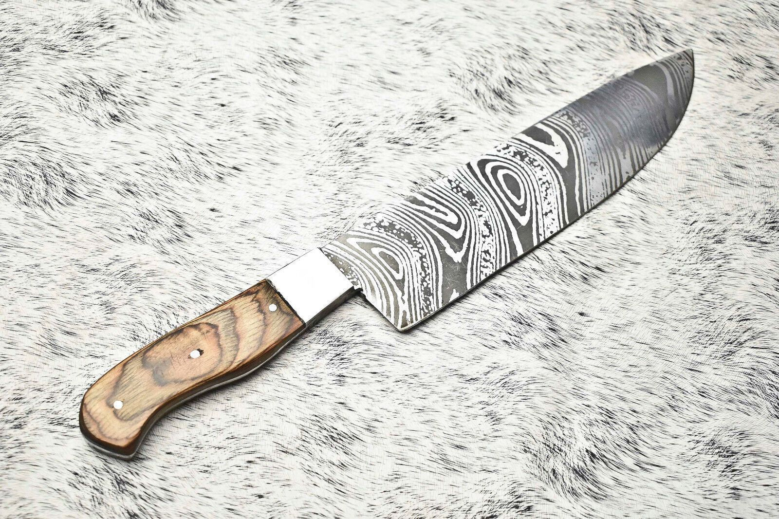 Handcrafted Damascus Steel Kitchen Knife  Full Tang Chef Knife  100 Handmade 3