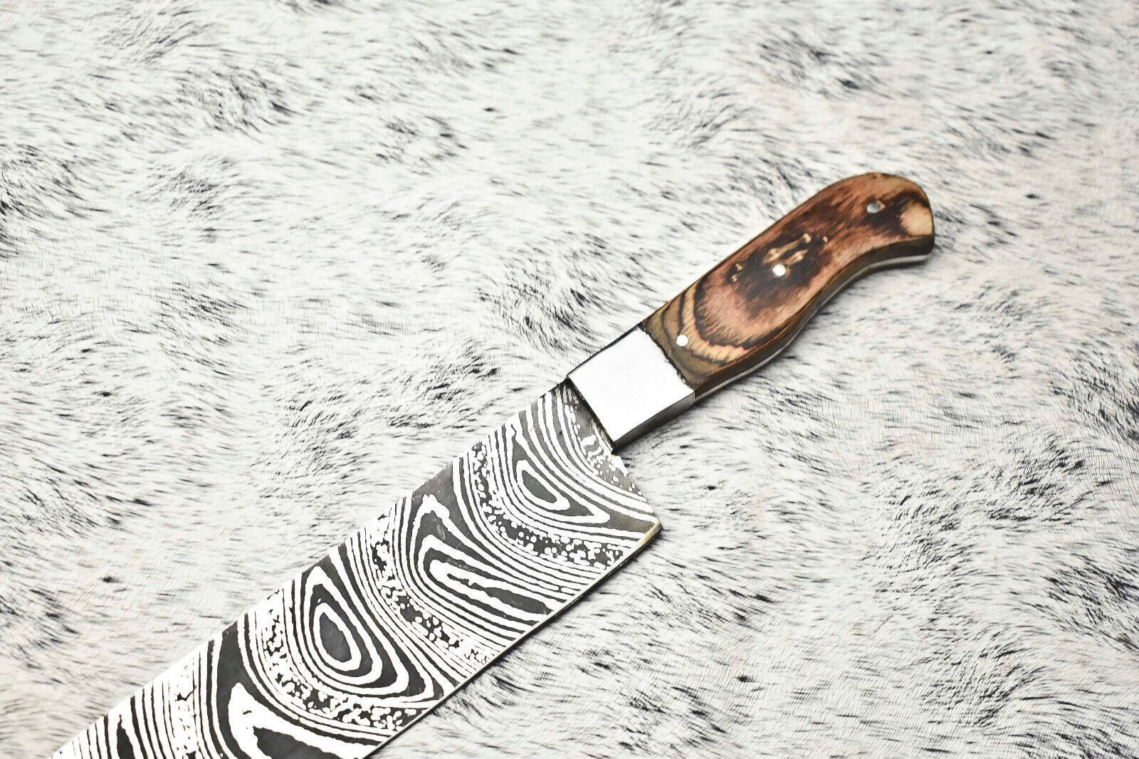 Handcrafted Damascus Steel Kitchen Knife  Full Tang Chef Knife  100 Handmade 1