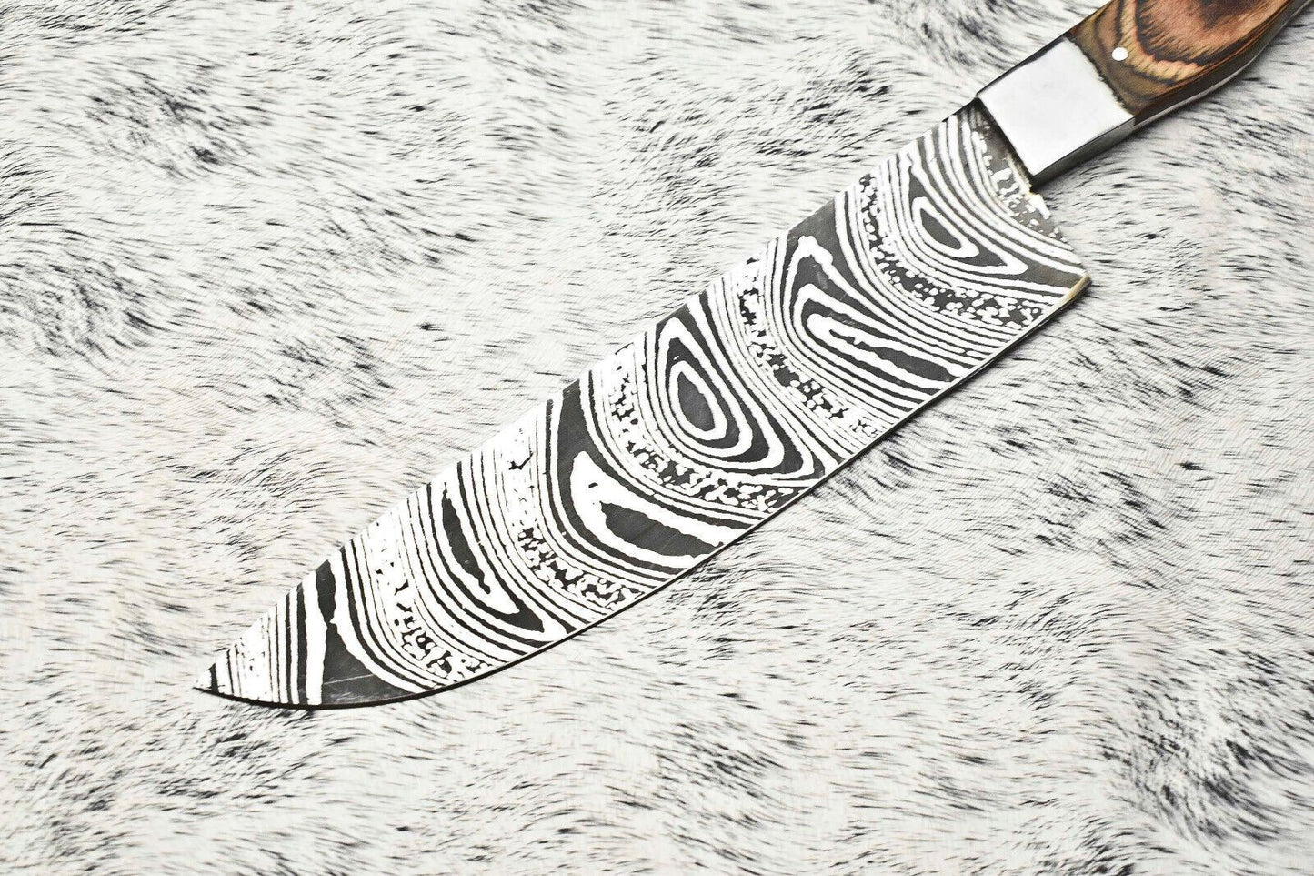 Handcrafted Damascus Steel Kitchen Knife  Full Tang Chef Knife  100 Handmade 2