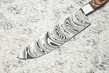 Handcrafted Damascus Steel Kitchen Knife  Full Tang Chef Knife  100 Handmade 2