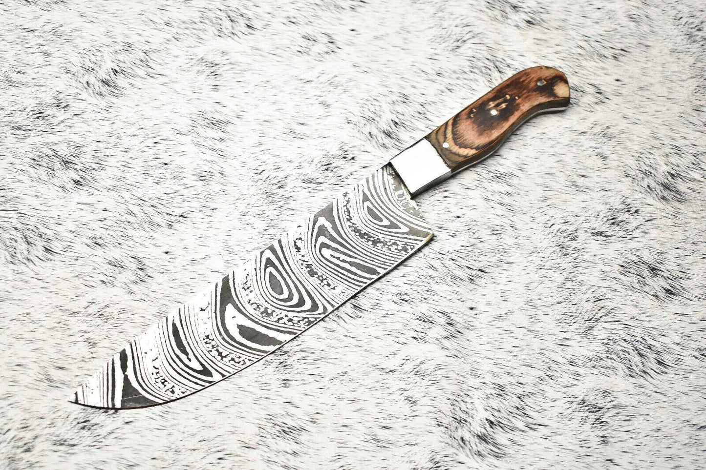 Handcrafted Damascus Steel Kitchen Knife | Full Tang Chef Knife | 100% Handmade