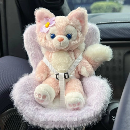 Labubu Doll Car Seat, Cute Doll Safety Seat, Car Air Vent Aromatherapy Decoration, Interior Accessory