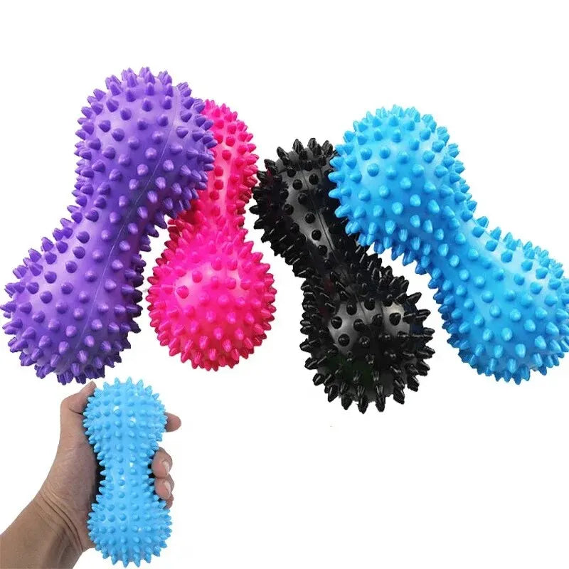 Colorful PVC Spiky Peanut Massage Ball, Foot Muscle Massager, Stress Relief Sensory Ball, Muscle Pain Relaxation Tool