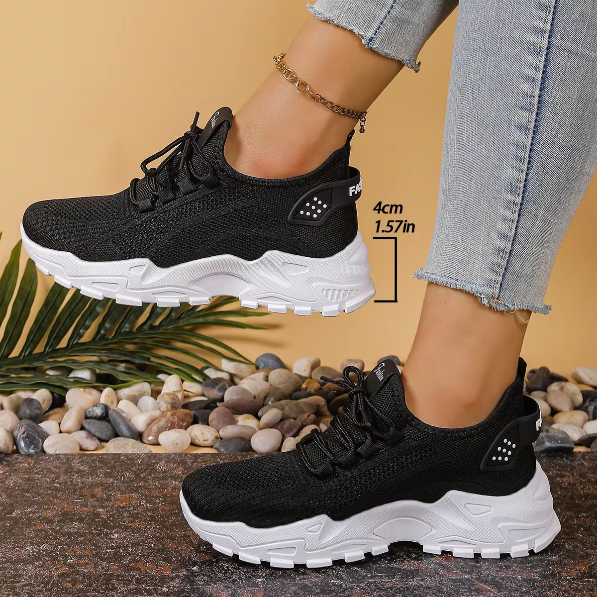 2025 Versatile HeightBoost Sneaker  Solid Colour Womens Casual Shoes With Free Shipping 6